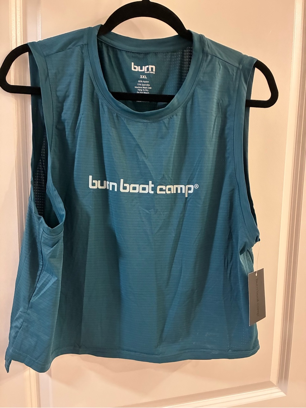 Burn Boot Camp Women's Step Hem Crop Tank 3XL NWT